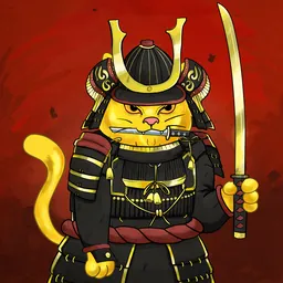 Gold shogun cat