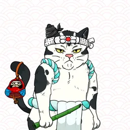 Cat in hachimaki headband